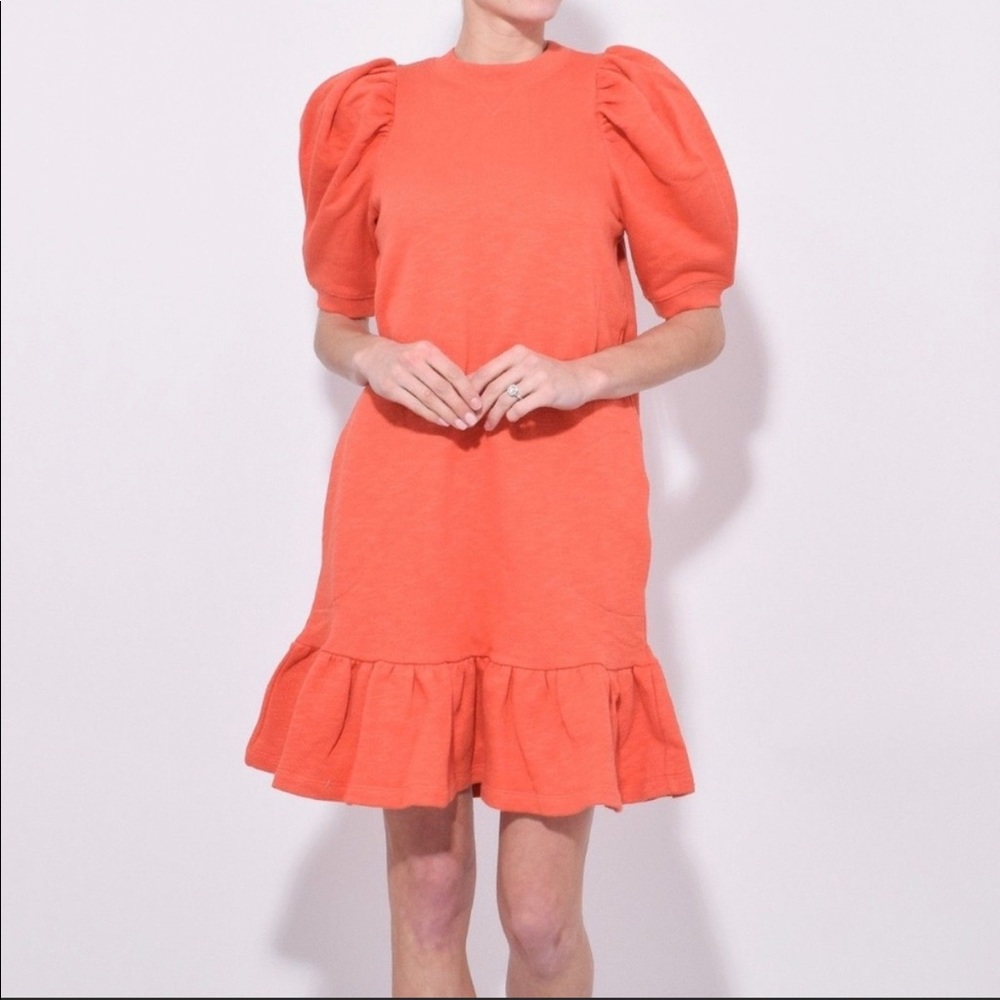 Ulla Johnson Landry Sweatshirt Dress Chili S Nwt View 2